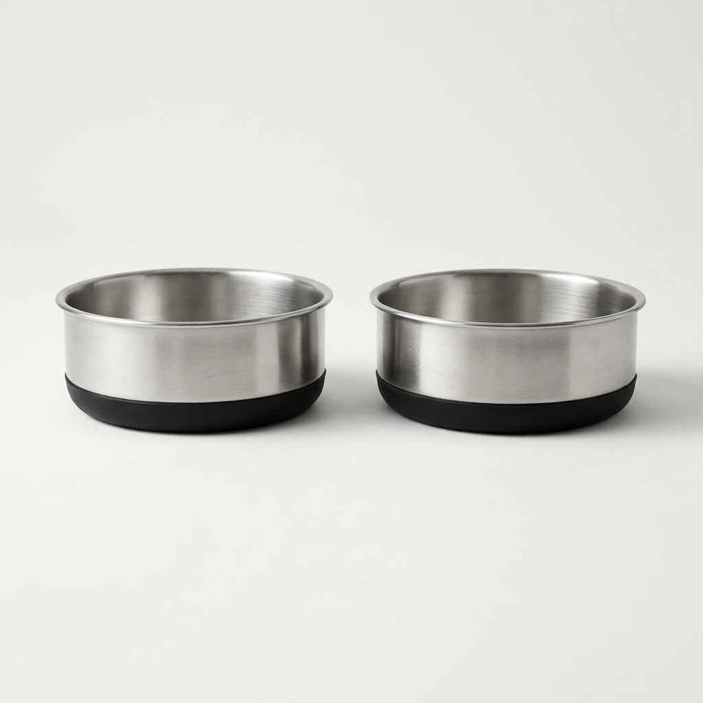 Stainless Steel Non-Slip Bowls Set of 2